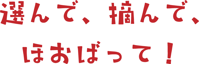 選んで、摘んで、ほおばって！